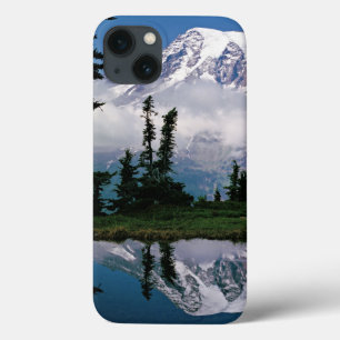 Funda Para iPhone 13 Monte Rainier reflejado en un lago glaciar de mont