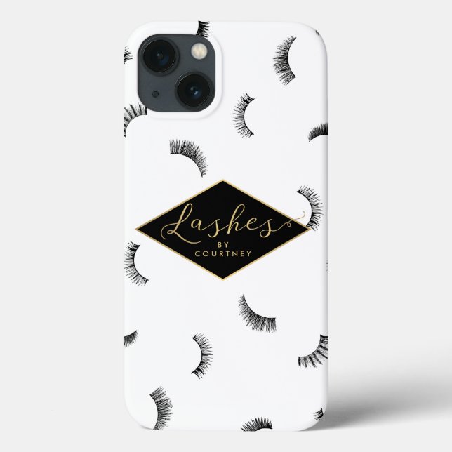 Funda De Case-Mate Para iPhone Montones de Lantazas Patrón Lash Salon Personaliza (Reverso)