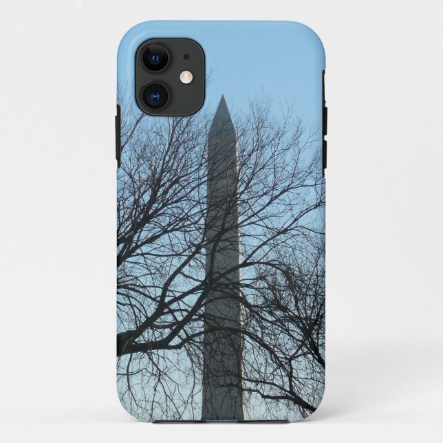 Funda De Case-Mate Para iPhone Monumento a Washington en el paisaje invernal I (Reverso)