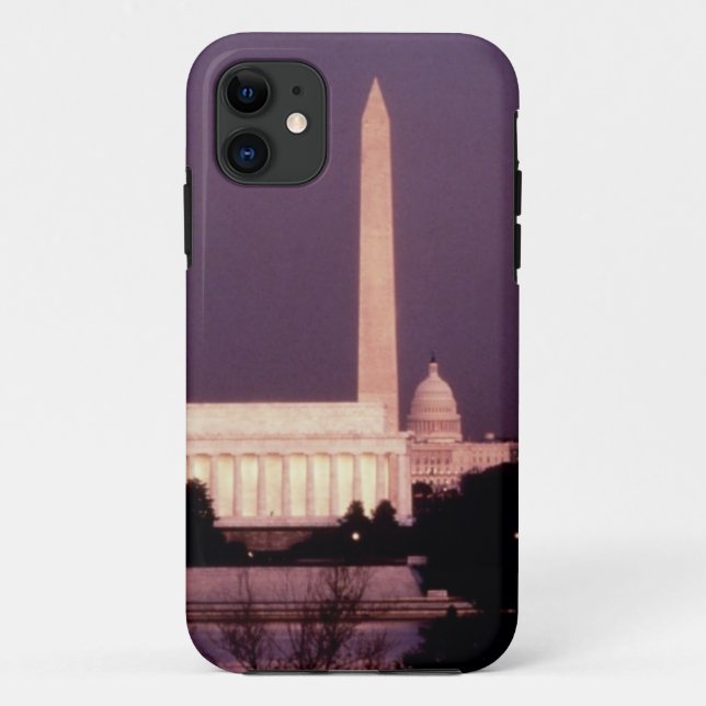 Funda De Case-Mate Para iPhone Monumento de Washington, el capitolio y Jefferson (Reverso)