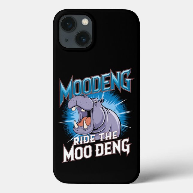 Funda De Case-Mate Para iPhone MOO DENG Hippo Ride El MOO DENG (Reverso)