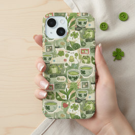 Funda Para iPhone 15 Moodboard de anime verde japonés regalo de dibujos