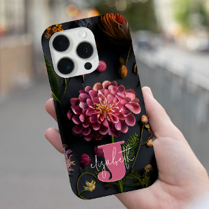 Funda Para iPhone 15 Pro Moody Floral Monogramado