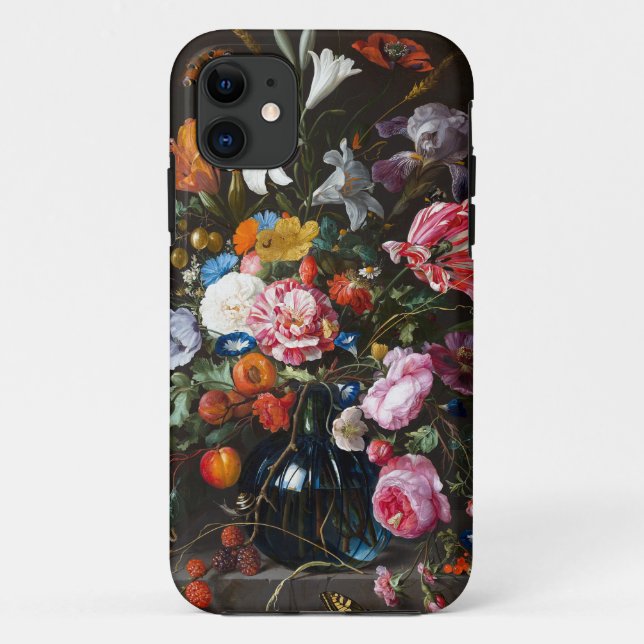Funda De Case-Mate Para iPhone Moody Florals Rosas nocturnos Bouquet (Reverso)