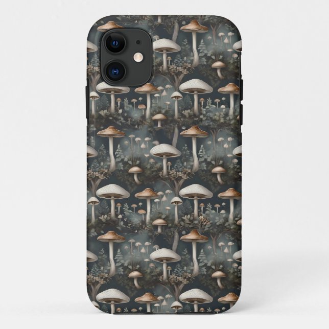 Funda De Case-Mate Para iPhone Moody Mushroom Forest (Reverso)