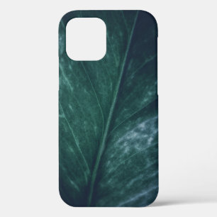 Funda Para iPhone 12 Moody oscuro Diseño floral de hojas
