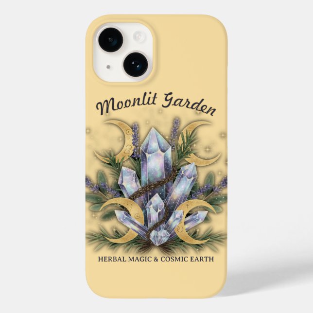 Funda De Case-Mate Para iPhone Moonlit Garden Crystal Bouquet • Herbal Magic (Reverso )