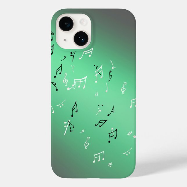 Funda De Case-Mate Para iPhone Moonlit Melody: Elegant Musical Notes iPhone Case (Reverso )