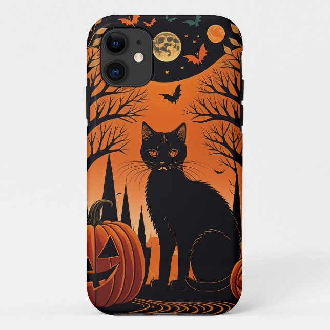 Funda De Case-Mate Para iPhone Moonlit Meow (Reverso)