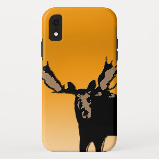 Funda De Case-Mate Para iPhone Moose al atardecer - Original Wildlife Art (Reverso)