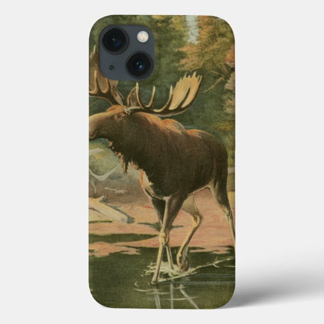 Funda De Case-Mate Para iPhone Moose caminando en el agua (Reverso)
