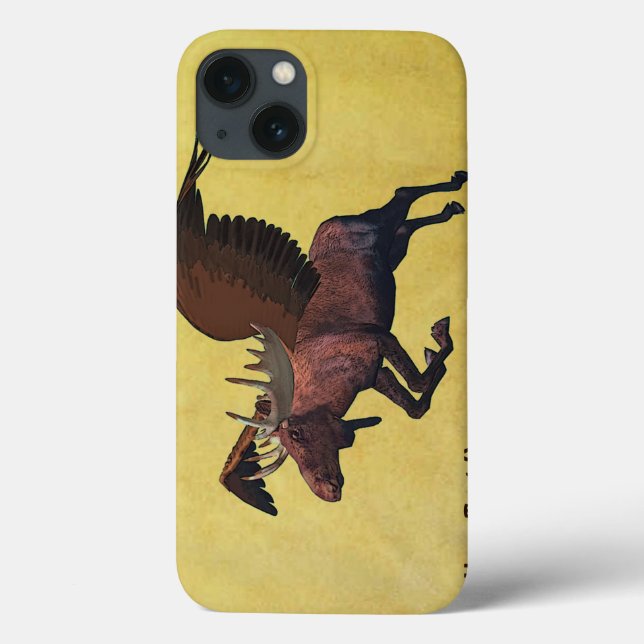 Funda De Case-Mate Para iPhone Moose volador (Reverso)