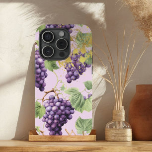 Funda Para iPhone 15 Morado colorido, acento dorado malvado