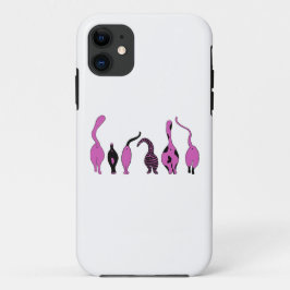 Funda Para iPhone 11 Morado de gatos