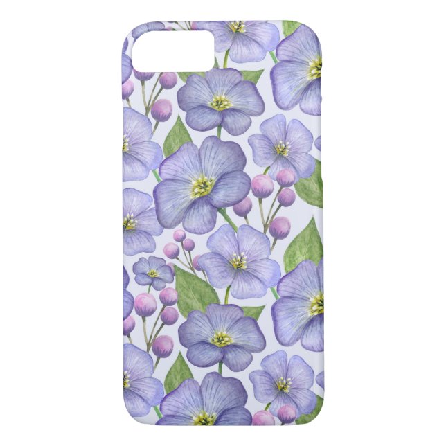Funda De Case-Mate Para iPhone Morado Floral (Reverso)