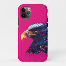 Morado Futurista Neon Eagle Vibrante Radiante