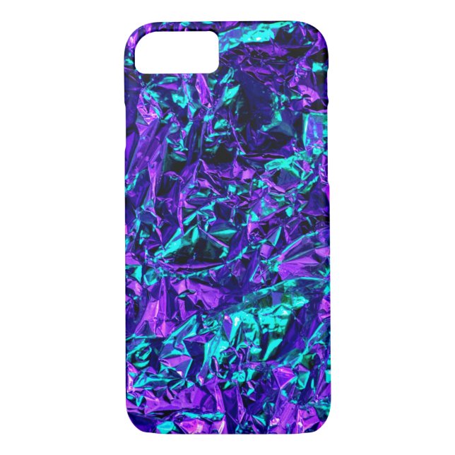 Funda De Case-Mate Para iPhone Morado metálico y Verde azulado (Reverso)