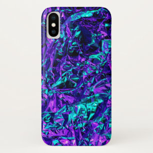 Funda Para iPhone X Morado metálico y Verde azulado
