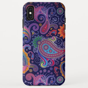 Funda Para iPhone XS Max Morado Rosa Paisley