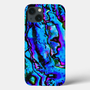 Funda Para iPhone 13 Morado verde verde azul irlandés Marble Hermoso