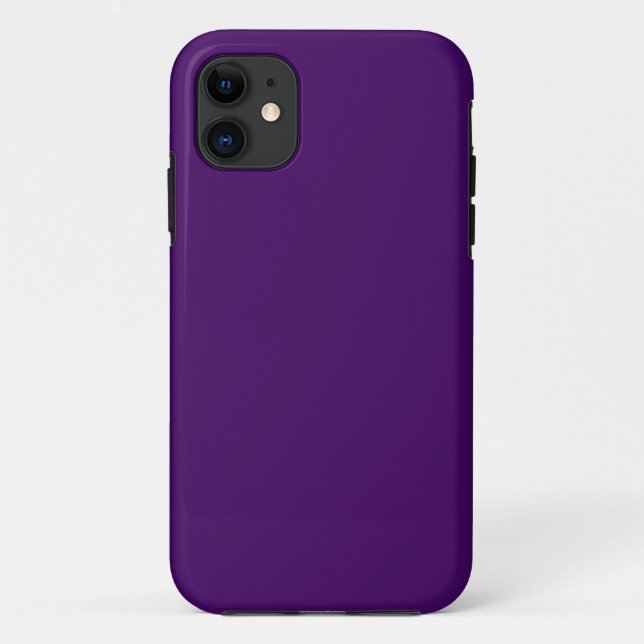 Funda De Case-Mate Para iPhone Morado violeta oscuro sólido (Reverso)