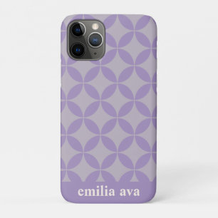 Funda Para iPhone 11 Pro Morado y Lilac a mediados de siglo Moderno persona