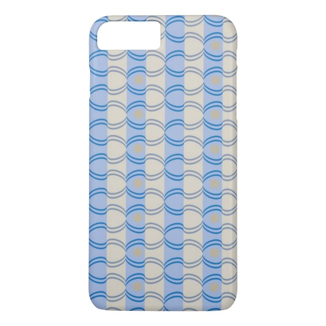 Funda De Case-Mate Para iPhone Moreno azul común de Candystripe (Reverso)