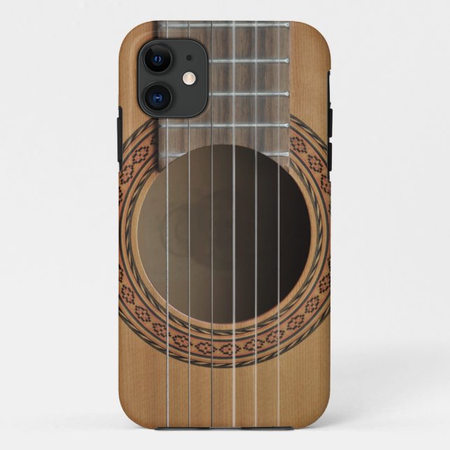 Funda De Case-Mate Para iPhone Moreno beige de la guitarra clásica (Reverso)