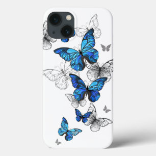 Funda Para iPhone 13 Morfo de las mariposas voladoras azules