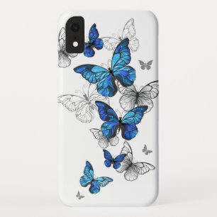 Funda Para iPhone XR Morfo de las mariposas voladoras azules