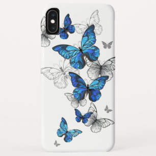 Funda Para iPhone XS Max Morfo de las mariposas voladoras azules