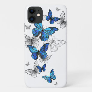 Funda Para iPhone 11 Morfo de las mariposas voladoras azules