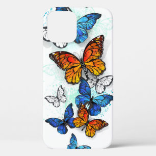 Funda Para iPhone 12 Morfo y monarca de las mariposas voladoras