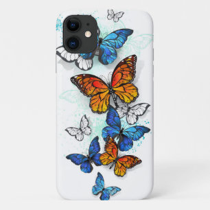 Funda Para iPhone 11 Morfo y monarca de las mariposas voladoras