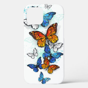 Funda Para iPhone 12 Morfo y monarca de las mariposas voladoras