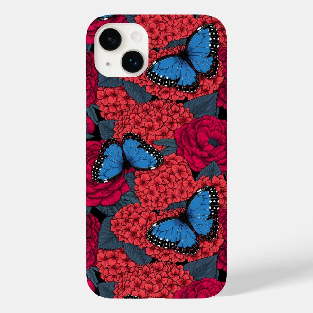 Funda De Case-Mate Para iPhone Morpho garden azul (Reverso )
