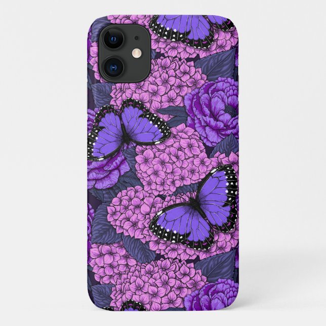 Funda De Case-Mate Para iPhone Morpho garden azul 2 (Reverso)