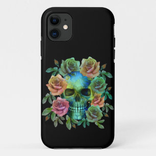 FUNDA PARA iPhone 11 MORTAL VERDE CON FLORES