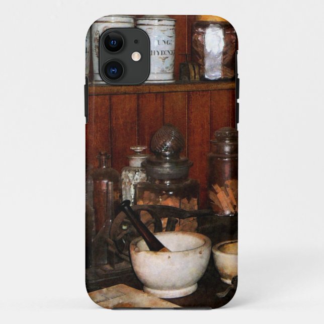 Funda De Case-Mate Para iPhone Mortero y majas en farmacia (Reverso)