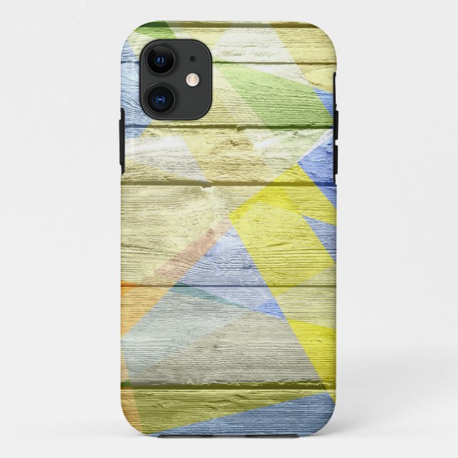 Funda De Case-Mate Para iPhone Mosaic Abstract Pastel Wood (Reverso)
