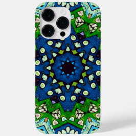 Funda Para iPhone 14 Pro Max De Case-Mate Mosaic Blue Green Hippie Boho Mandala