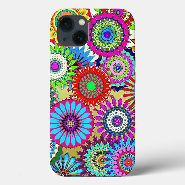 Funda De Case-Mate Para iPhone Mosaic PinWheel (Reverso )
