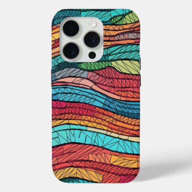 Funda De Case-Mate Para iPhone Mosaic Tide (Reverso )