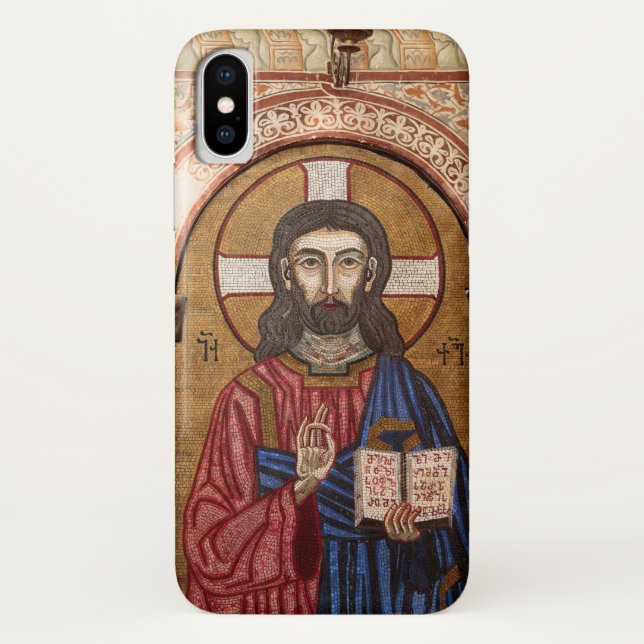 Funda De Case-Mate Para iPhone Mosaico antiguo de Jesús (Reverso)