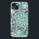 Funda Para iPhone 13 Mosaico azul I<br><div class="desc">Floral</div>