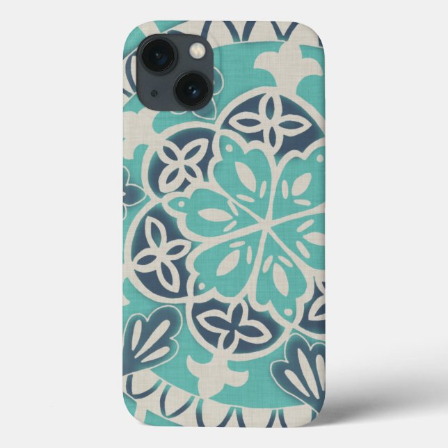Funda De Case-Mate Para iPhone Mosaico azul I (Reverso)