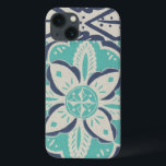 Funda Para iPhone 13 Mosaico azul IV<br><div class="desc">Floral</div>