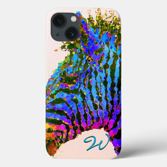 Funda De Case-Mate Para iPhone Mosaico cebra Art 1 (Reverso)