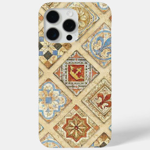 Funda Para iPhone 15 Pro Max Mosaico Cerámico Medieval Crowne Fleur De Lis