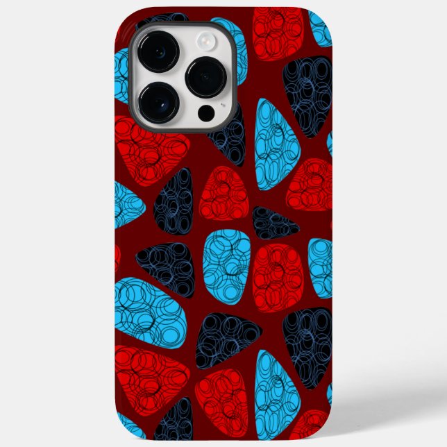 Funda De Case-Mate Para iPhone Mosaico de círculo atómico (Reverso )